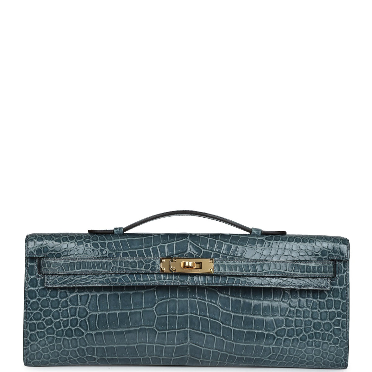 Hermès Kelly Cut Colvert Shiny Faux Leather Gold Hardware