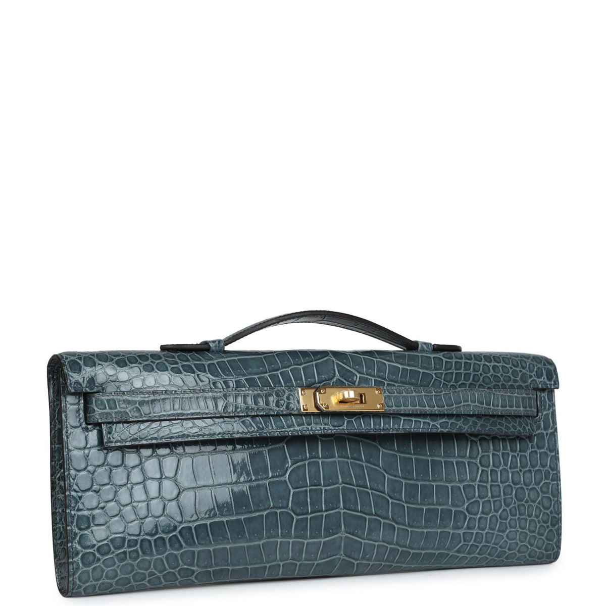 Hermès Kelly Cut Colvert Shiny Faux Leather Gold Hardware