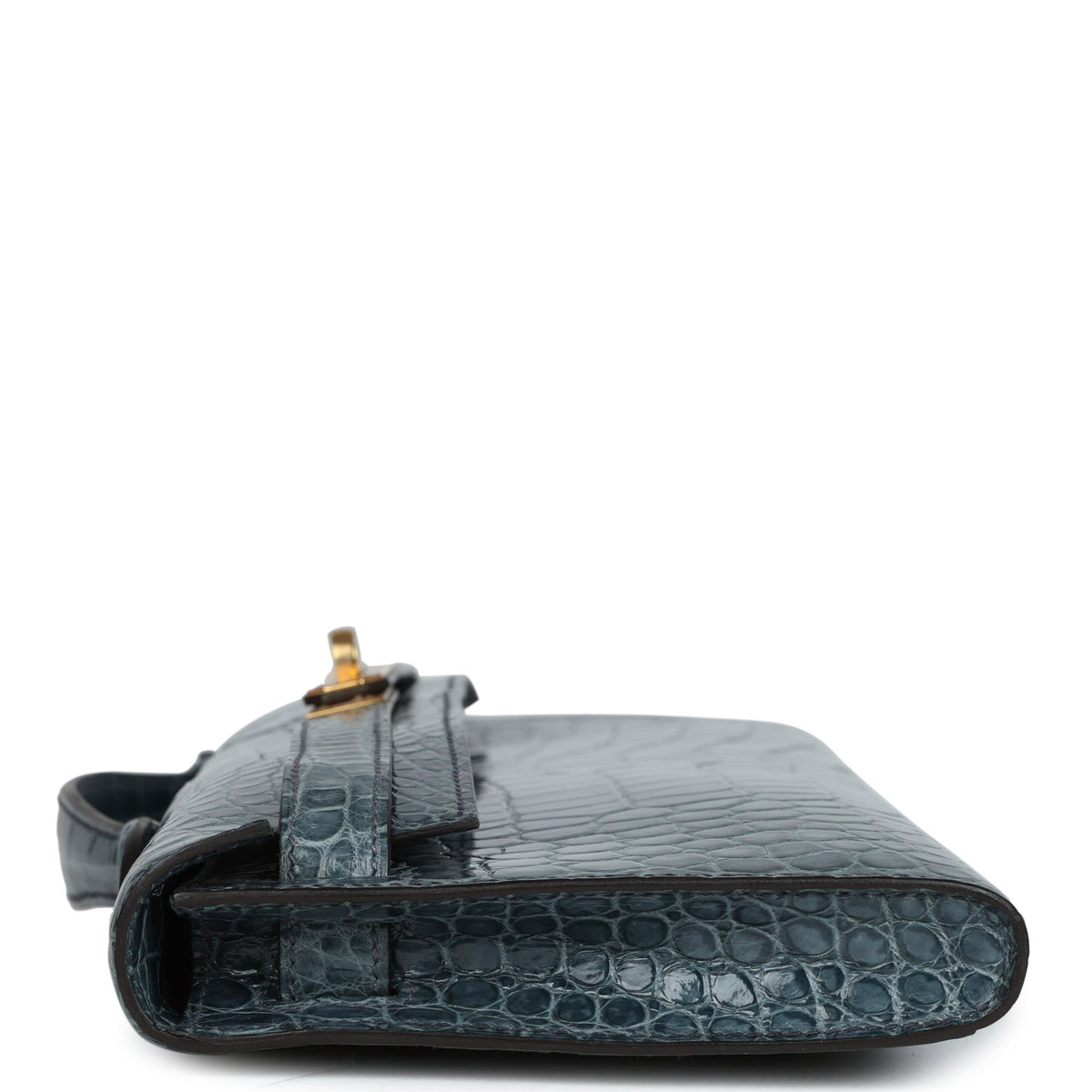 Hermès Kelly Cut Colvert Shiny Faux Leather Gold Hardware