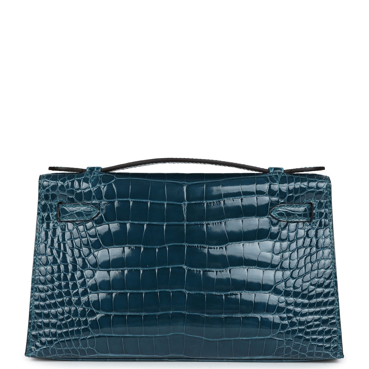 Hermès Kelly Pochette Vert Bosphore Shiny Faux Leather Gold Hardware