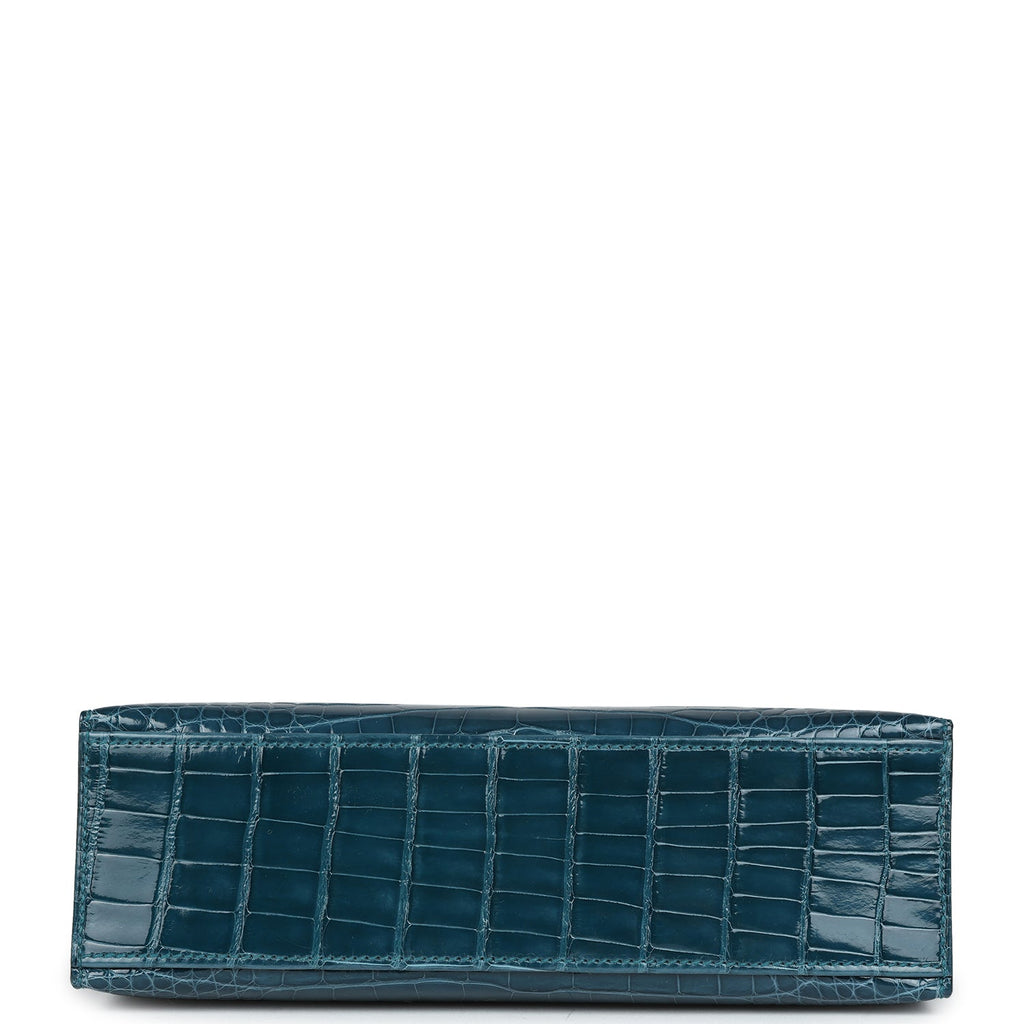 Hermès Kelly Pochette Vert Bosphore Shiny Faux Leather Gold Hardware