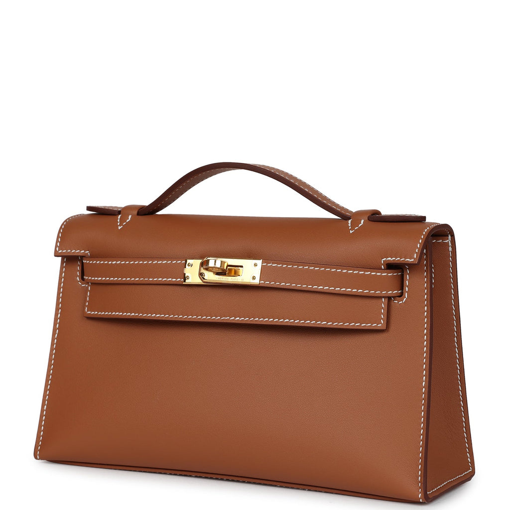 Hermès Kelly Pochette Gold Swift Gold Hardware