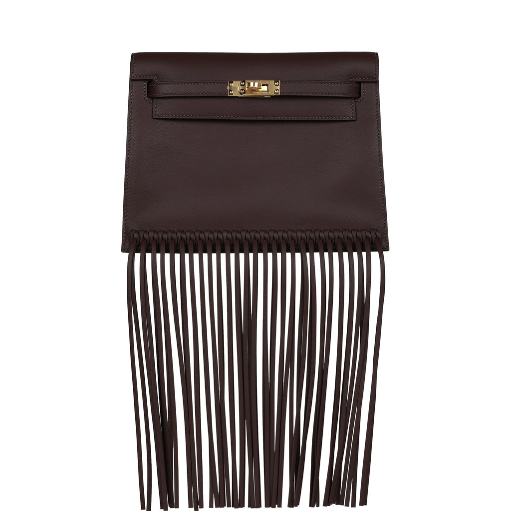 Hermès Kelly Danse Anate Moka Swift Gold Hardware