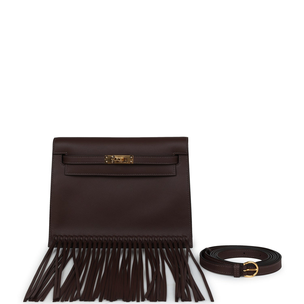 Hermès Kelly Danse Anate Moka Swift Gold Hardware