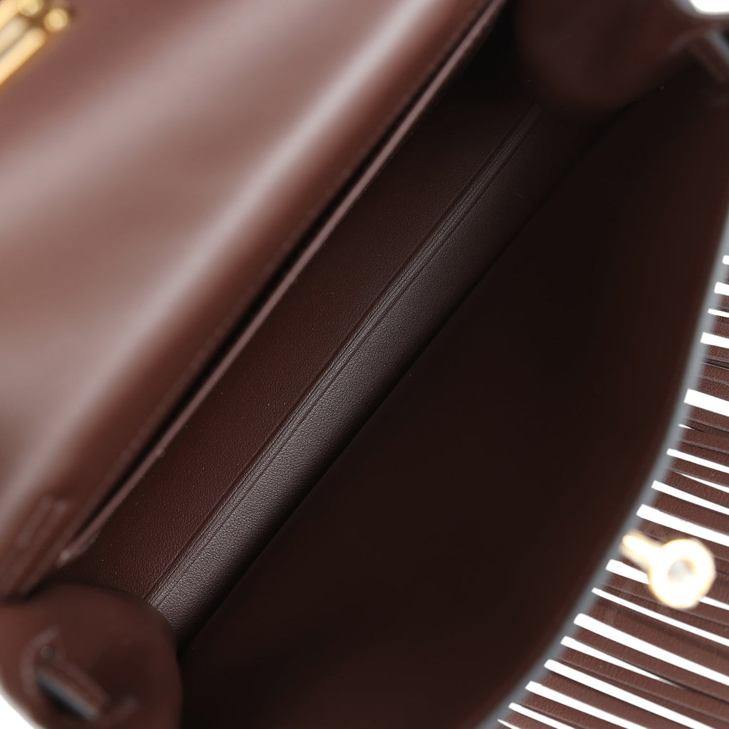 Hermès Kelly Danse Anate Moka Swift Gold Hardware