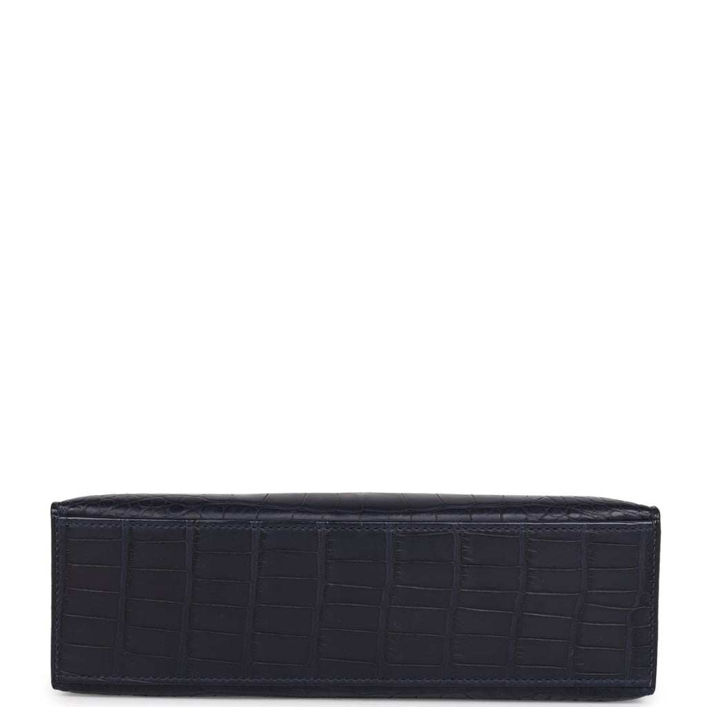 Hermès Kelly Pochette Bleu Indigo Matte Faux Leather Gold Hardware