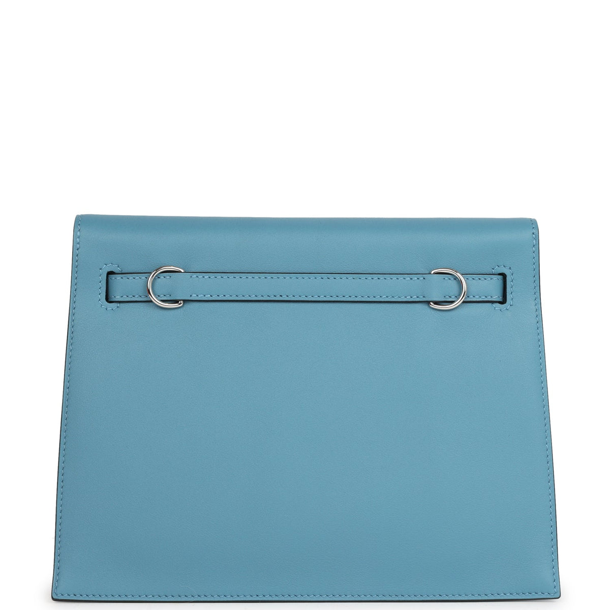 Hermès Kelly Danse Anate Blue Jean Swift Palladium Hardware