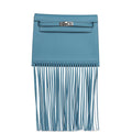 Hermès Kelly Danse Anate Blue Jean Swift Palladium Hardware