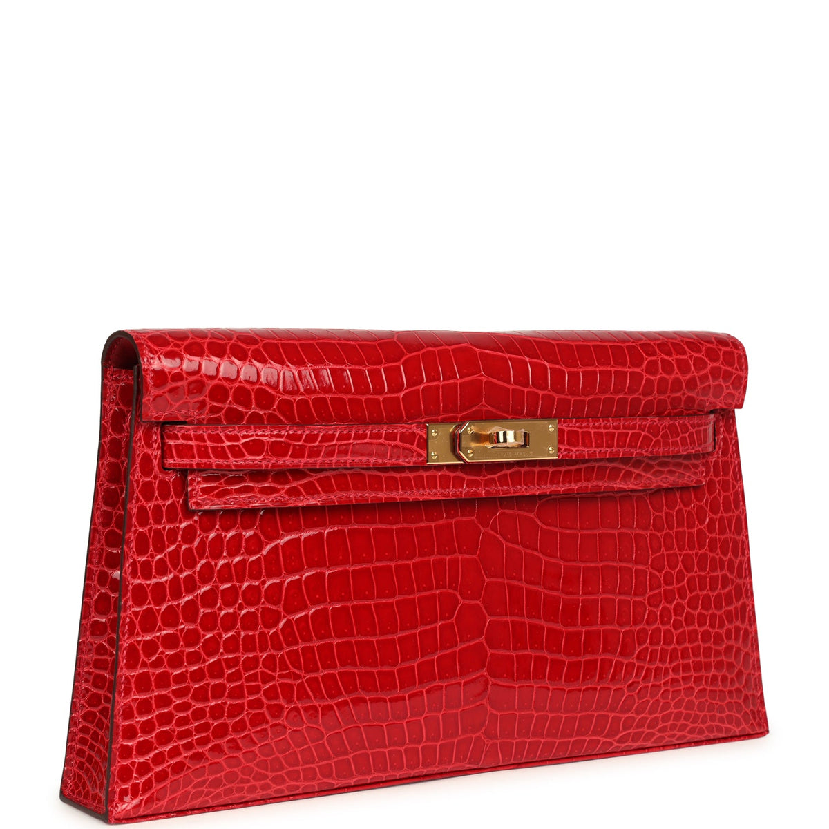Hermès Kelly Elan Braise Shiny Faux Leather Gold Hardware