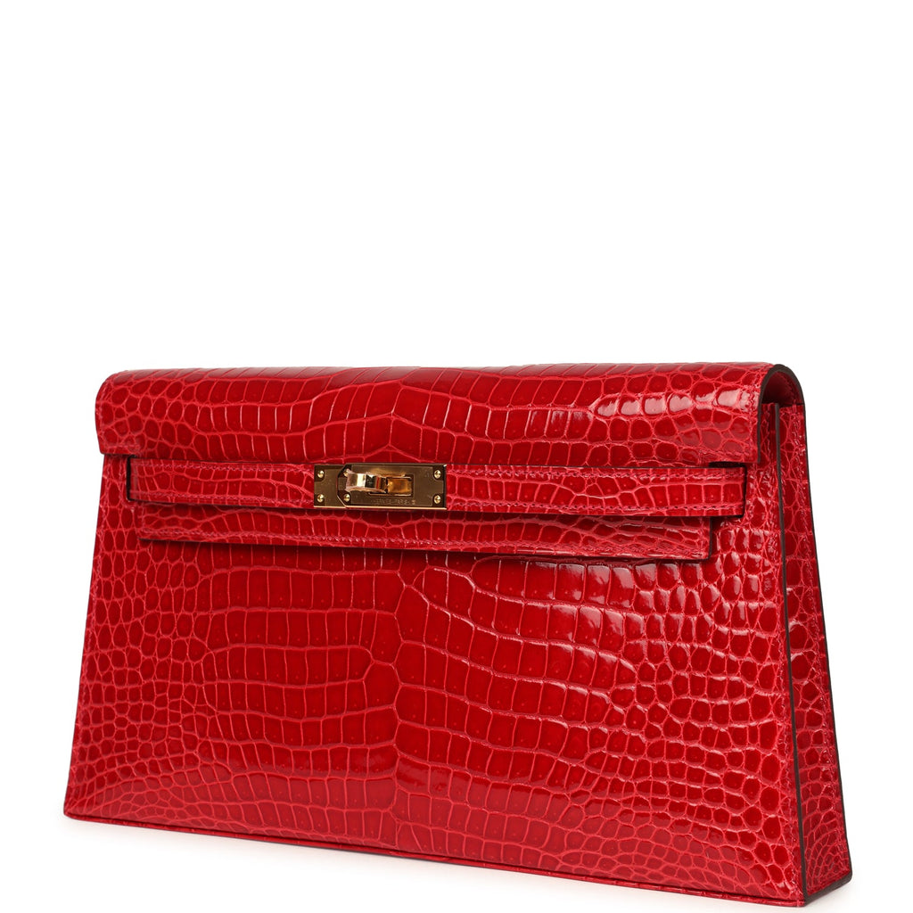 Hermès Kelly Elan Braise Shiny Faux Leather Gold Hardware