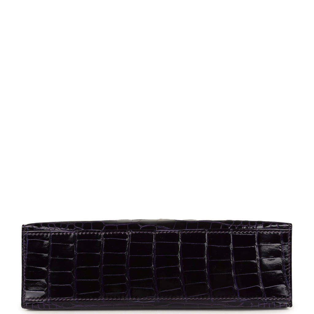 Hermès Kelly Pochette Amethyst Shiny Faux Leather Gold Hardware