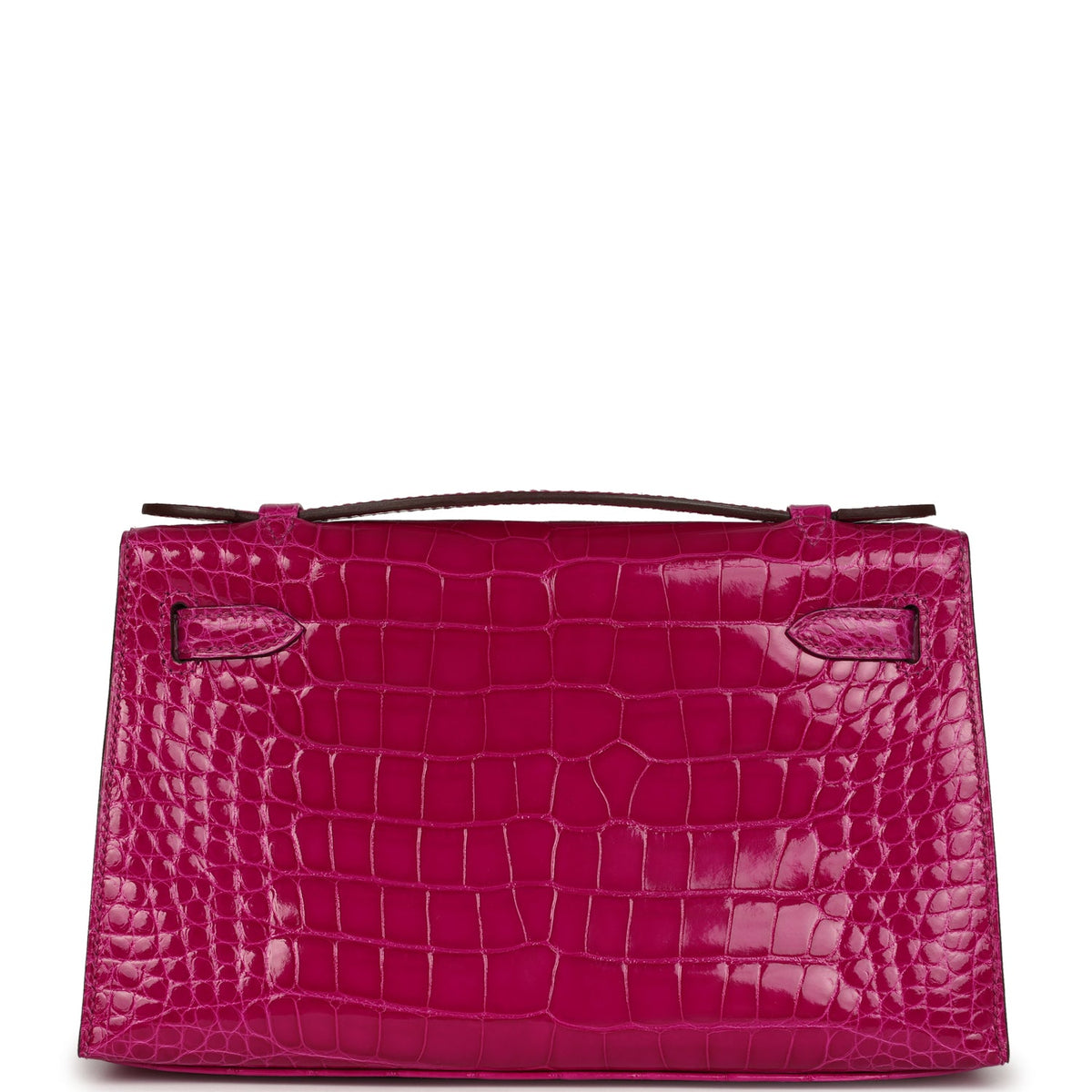 Hermès Kelly Pochette Rose Scheherazade Shiny Faux Leather Gold Hardware