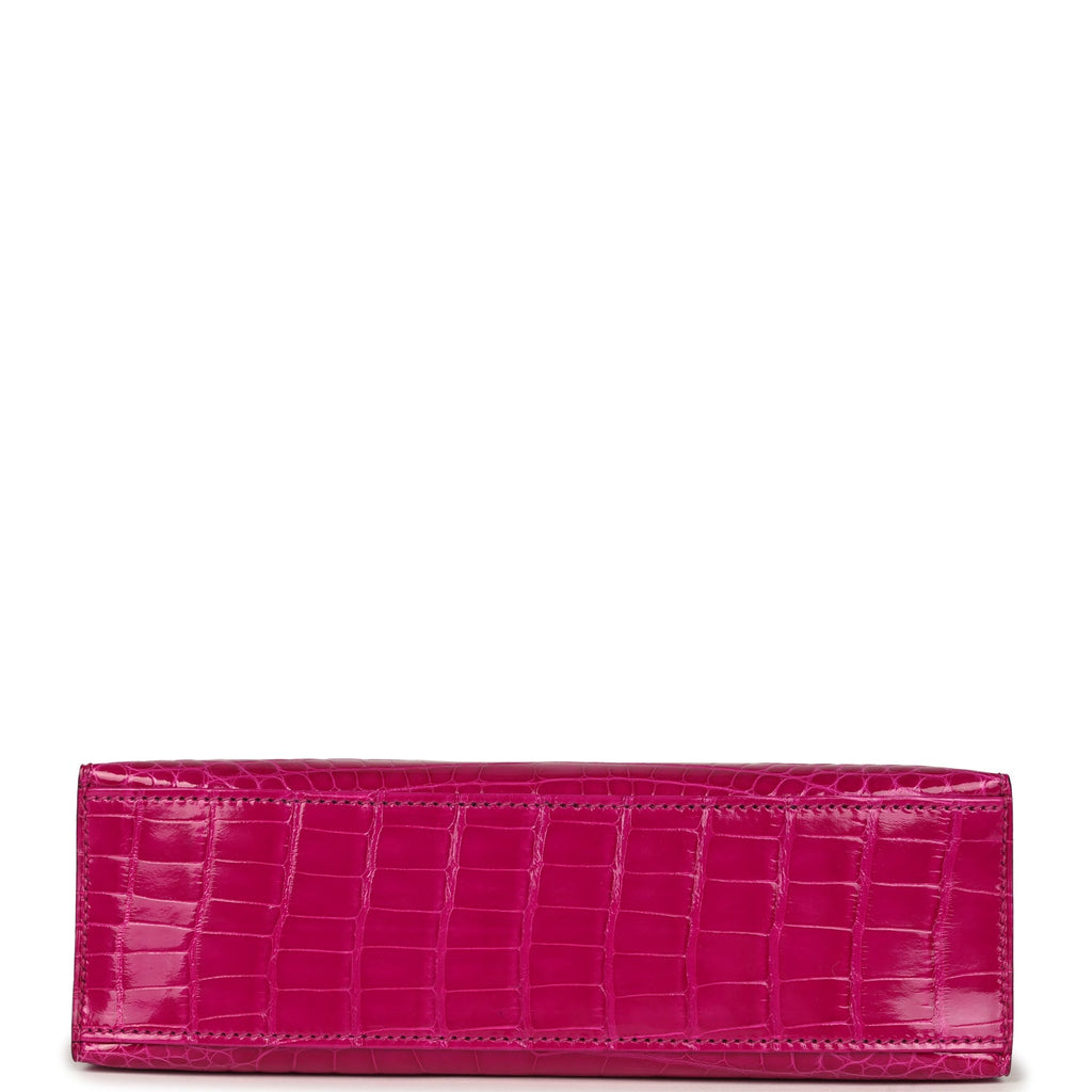 Hermès Kelly Pochette Rose Scheherazade Shiny Faux Leather Gold Hardware