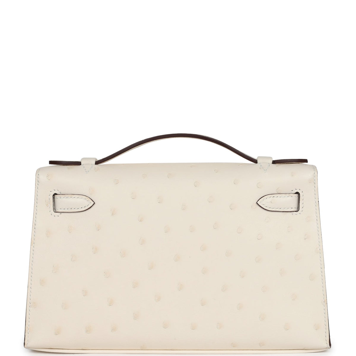 Hermès Kelly Pochette Nata Ostrich Palladium Hardware