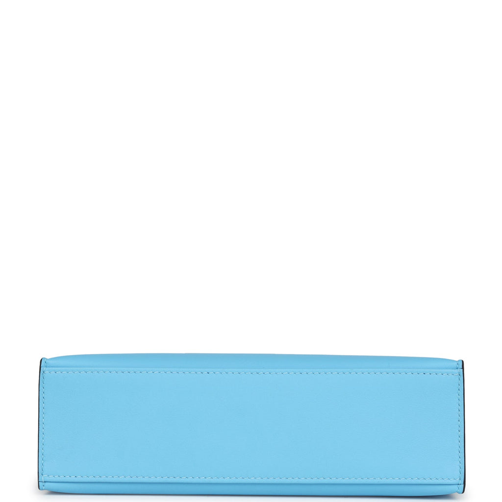 Hermès Kelly Pochette Celeste Swift Gold Hardware