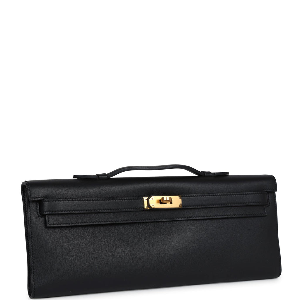Hermès Kelly Cut Black Swift Gold Hardware