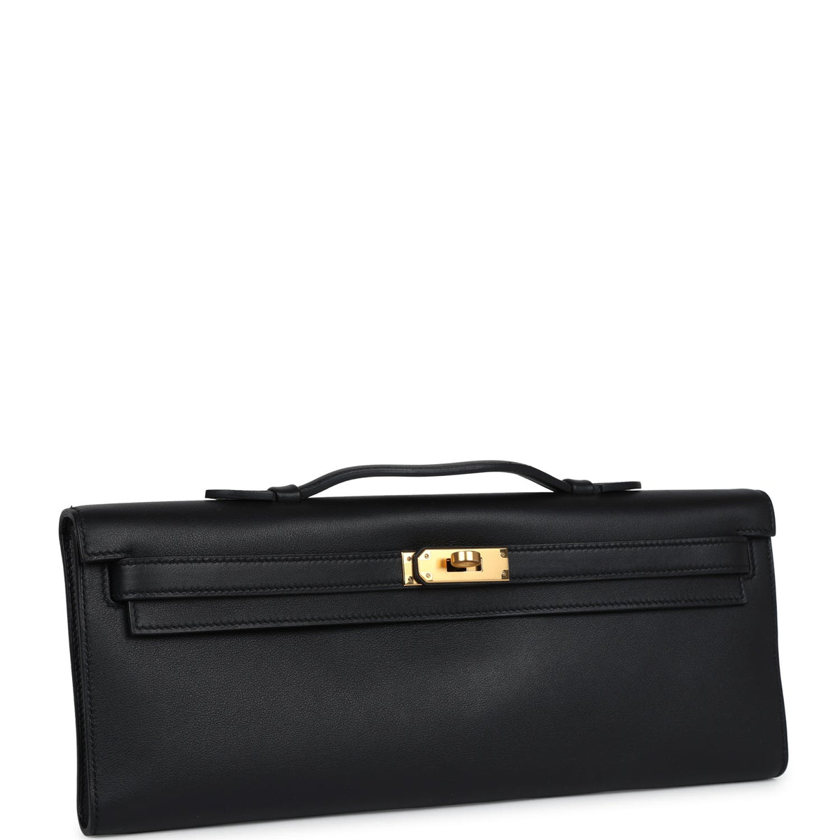 Hermès Kelly Cut Black Swift Gold Hardware