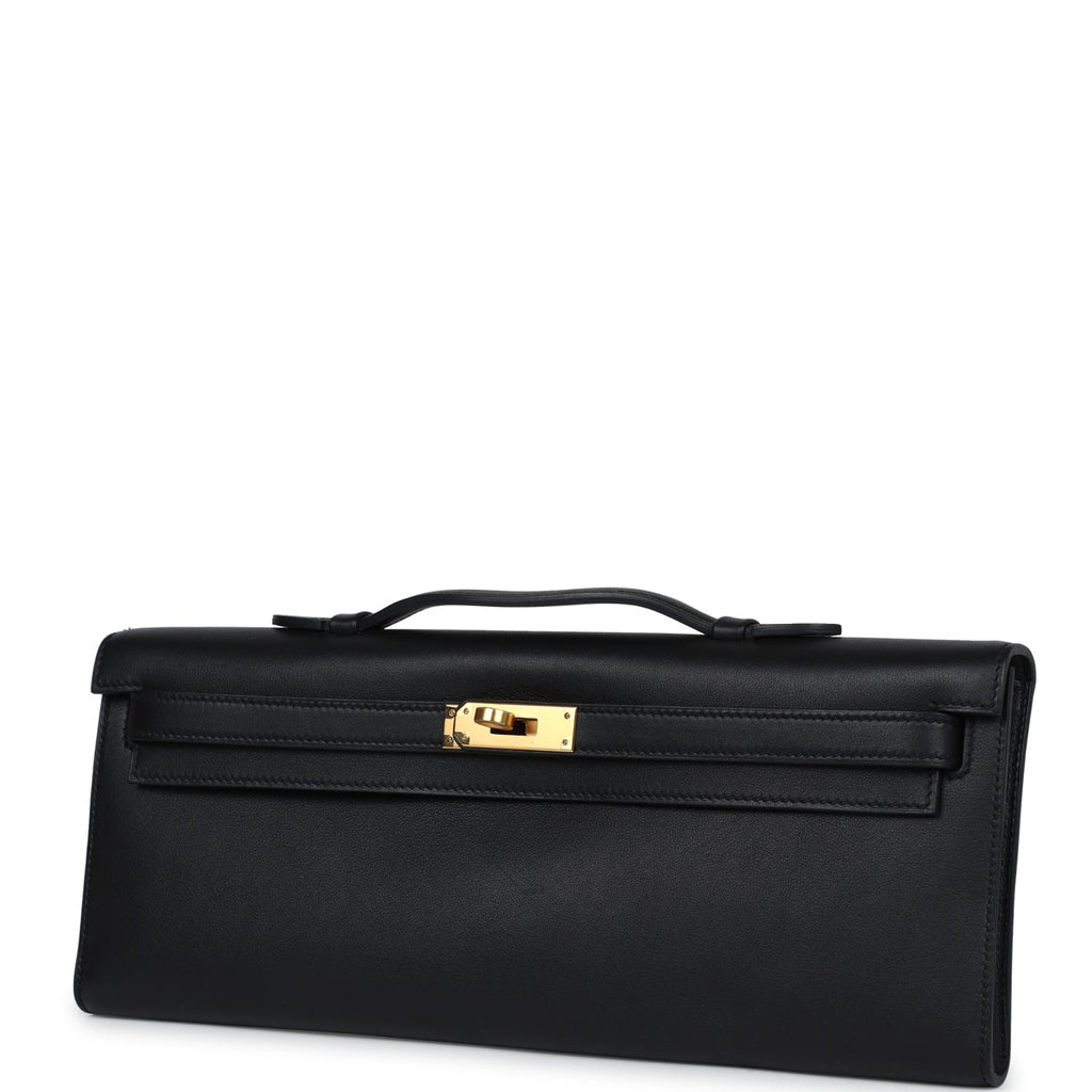 Hermès Kelly Cut Black Swift Gold Hardware