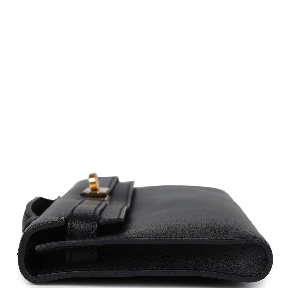 Hermès Kelly Cut Black Swift Gold Hardware