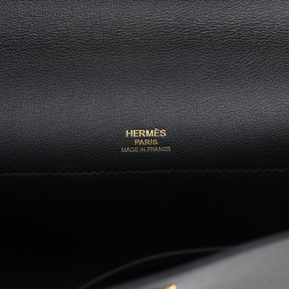 Hermès Kelly Cut Black Swift Gold Hardware