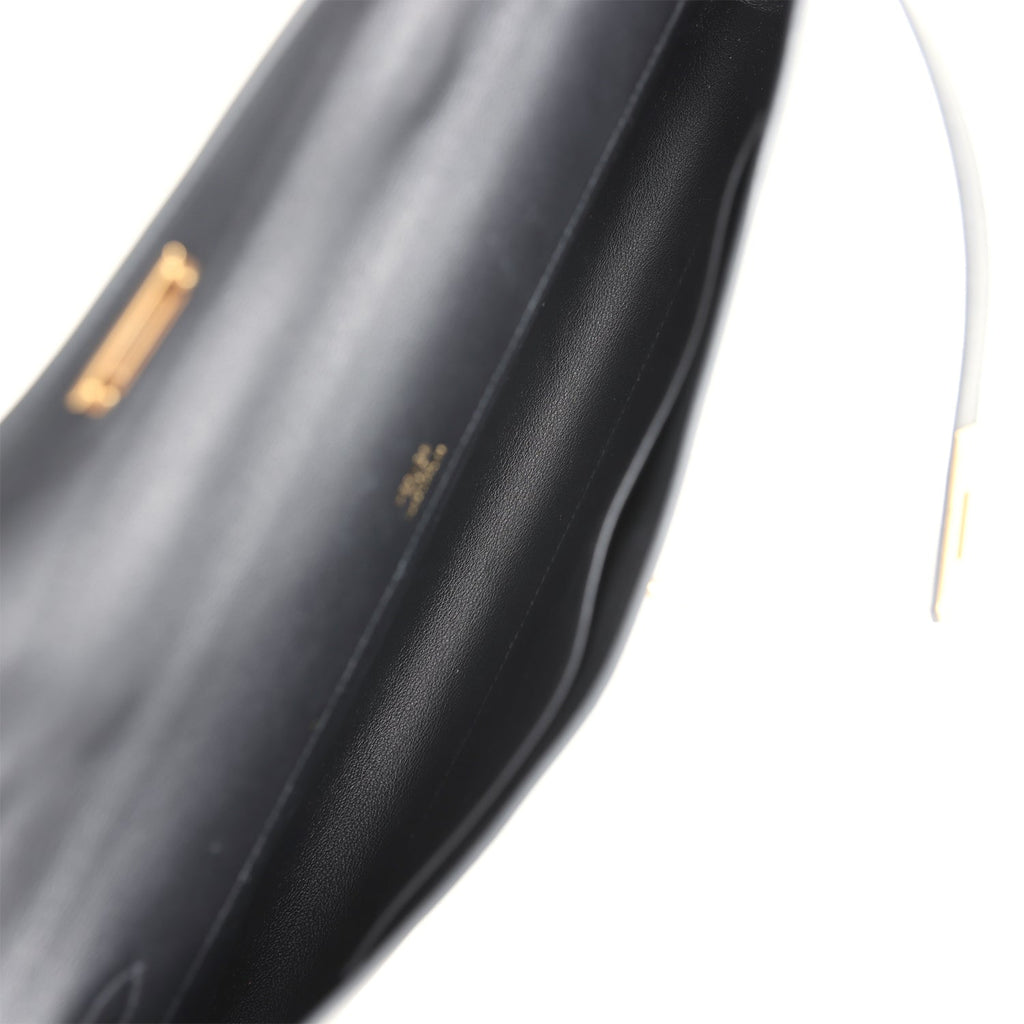 Hermès Kelly Cut Black Swift Gold Hardware