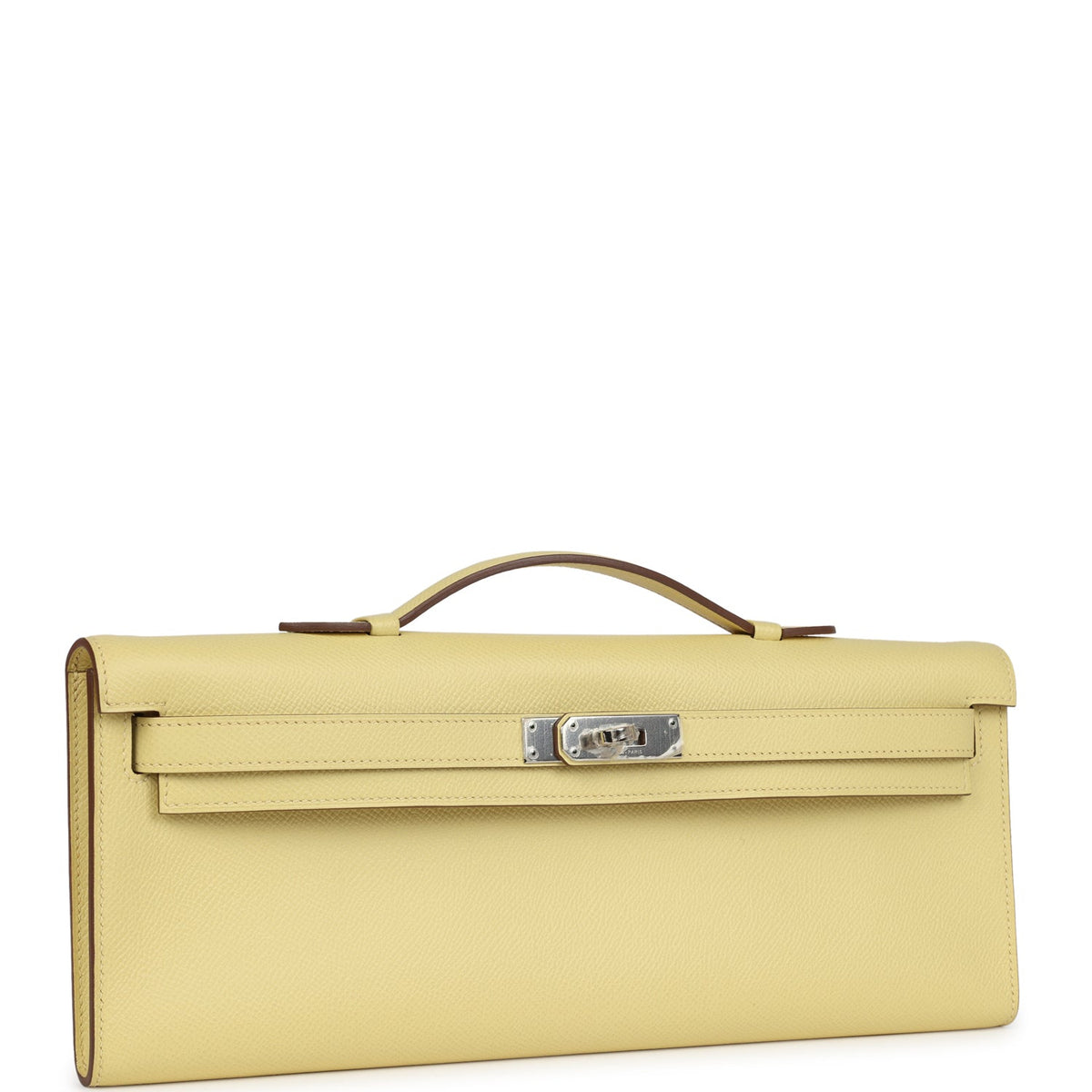 Hermès Kelly Cut Jaune Poussin Epsom Palladium Hardware