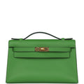 Hermès Kelly Pochette Vert Yucca Swift Gold Hardware