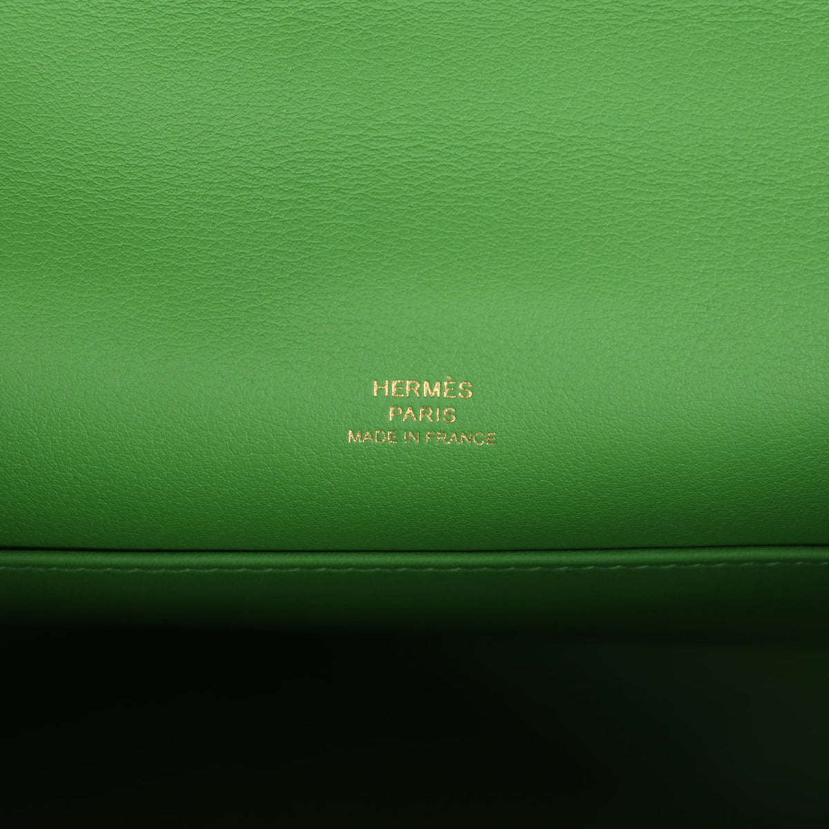 Hermès Kelly Pochette Vert Yucca Swift Gold Hardware
