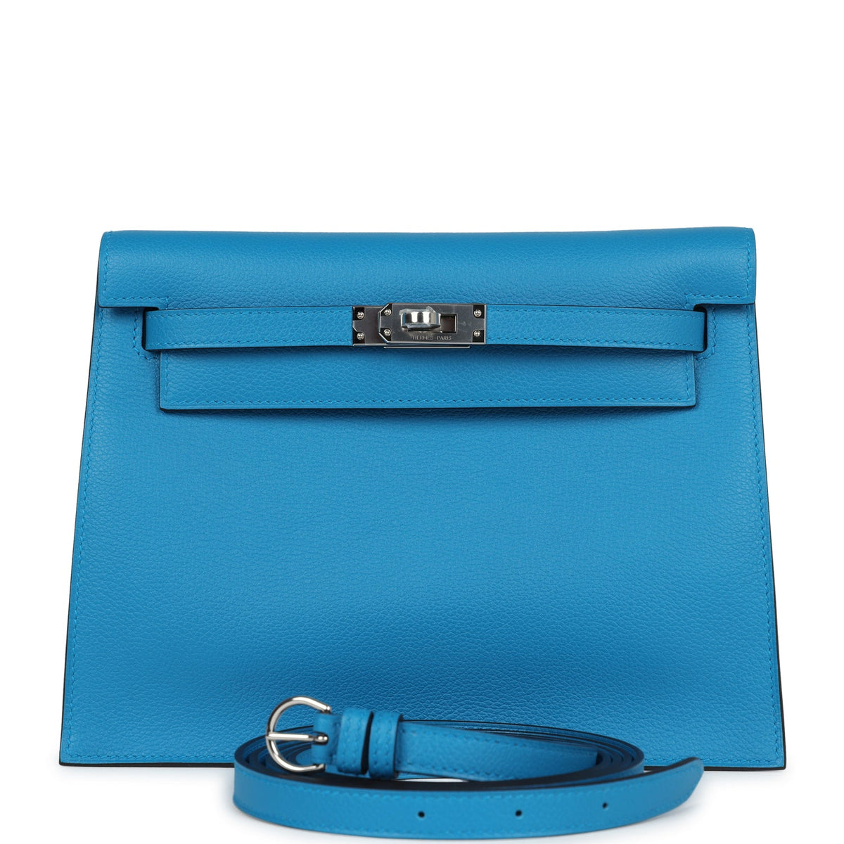 Hermès Kelly Danse Bleu Zanzibar Evercolor Palladium Hardware