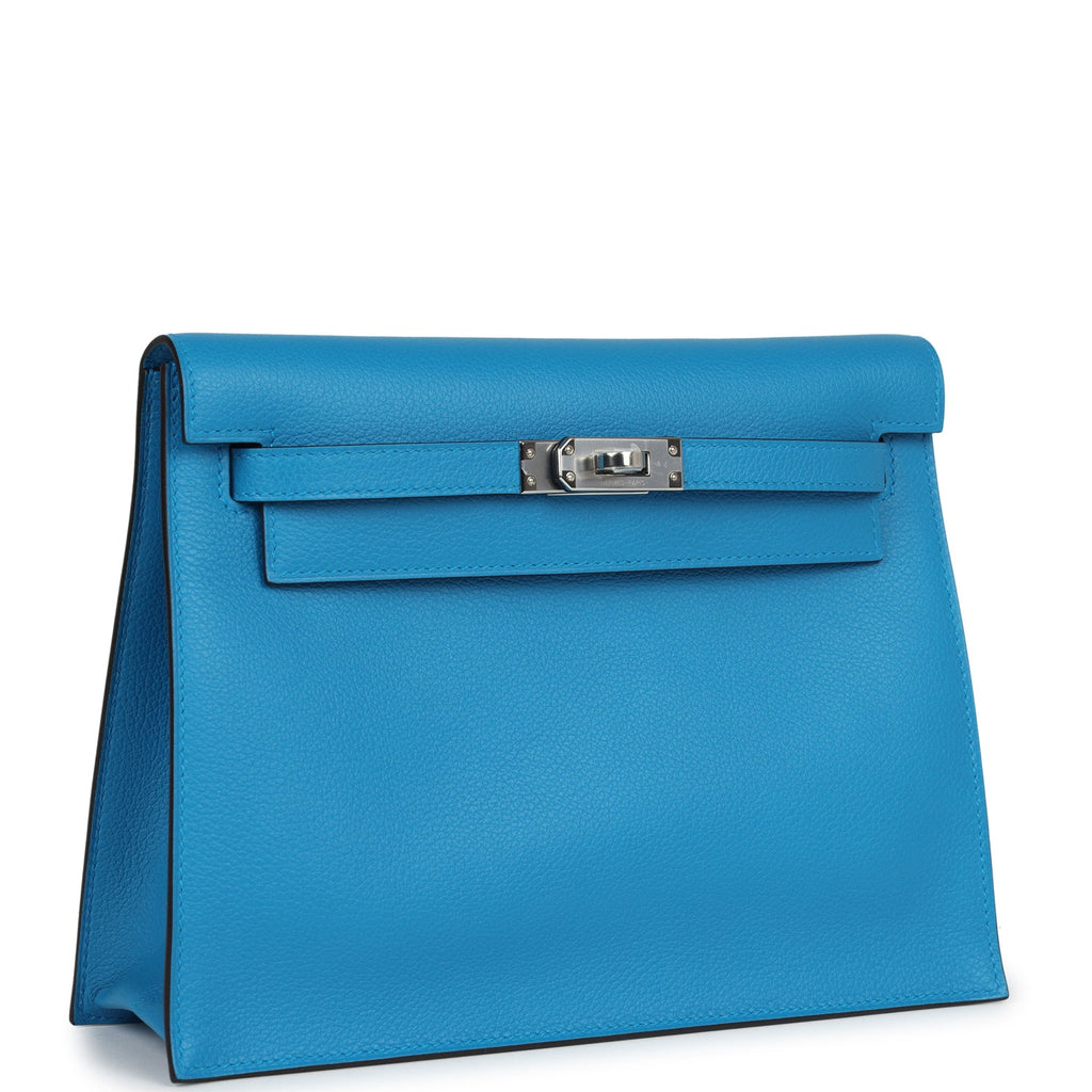 Hermès Kelly Danse Bleu Zanzibar Evercolor Palladium Hardware