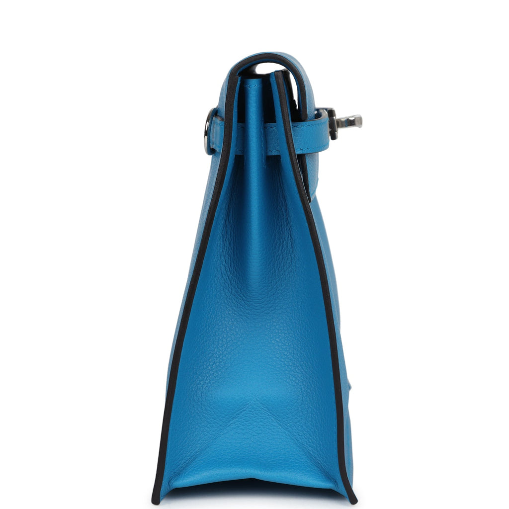 Hermès Kelly Danse Bleu Zanzibar Evercolor Palladium Hardware