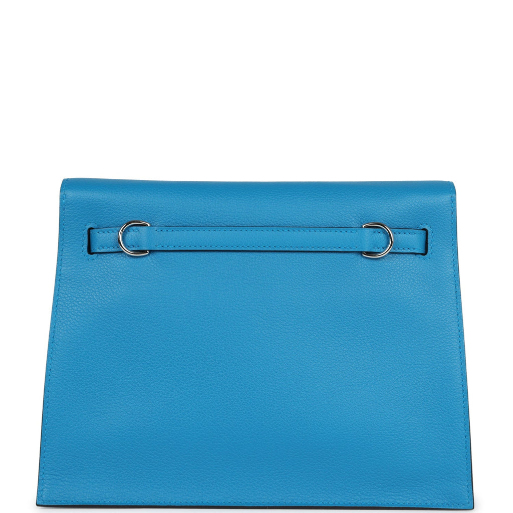 Hermès Kelly Danse Bleu Zanzibar Evercolor Palladium Hardware