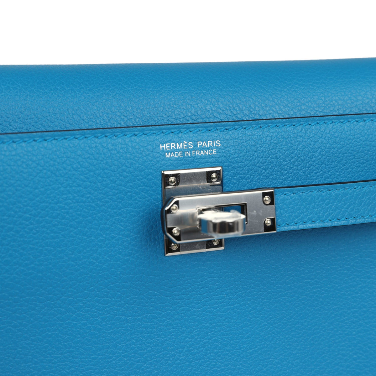 Hermès Kelly Danse Bleu Zanzibar Evercolor Palladium Hardware