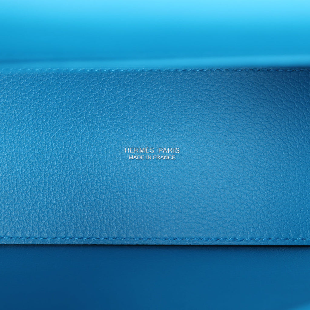 Hermès Kelly Danse Bleu Zanzibar Evercolor Palladium Hardware