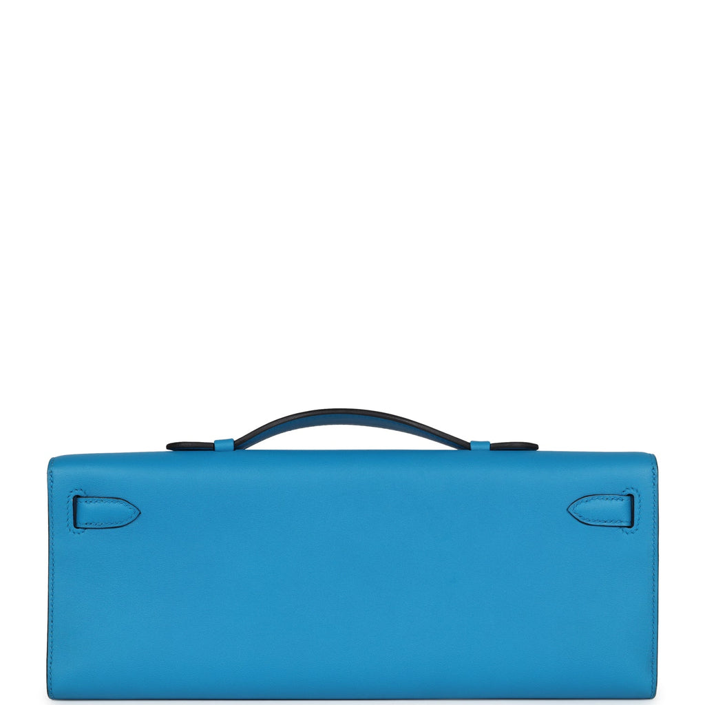 Hermès Kelly Cut Bleu Zanzibar Swift Gold Hardware
