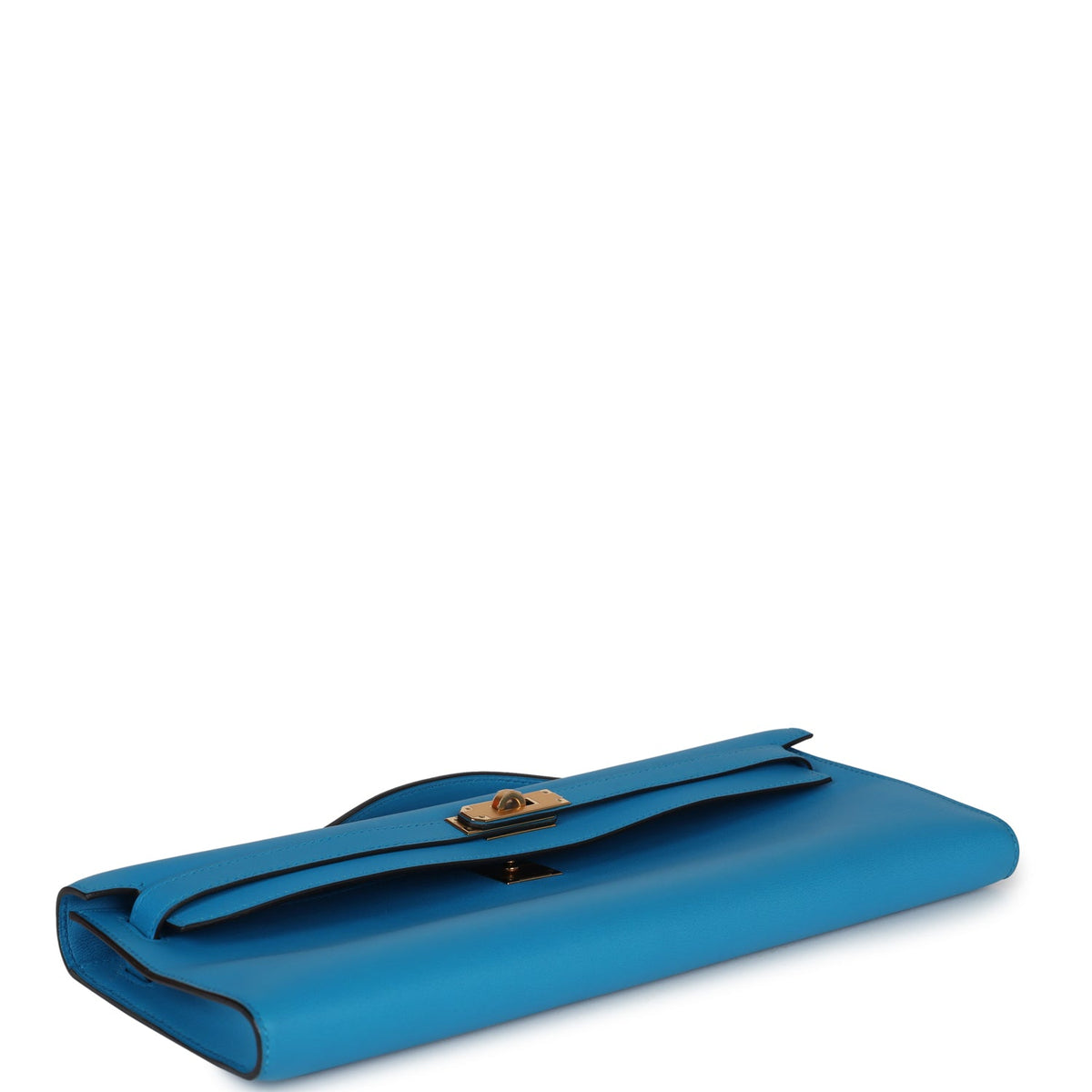 Hermès Kelly Cut Bleu Zanzibar Swift Gold Hardware