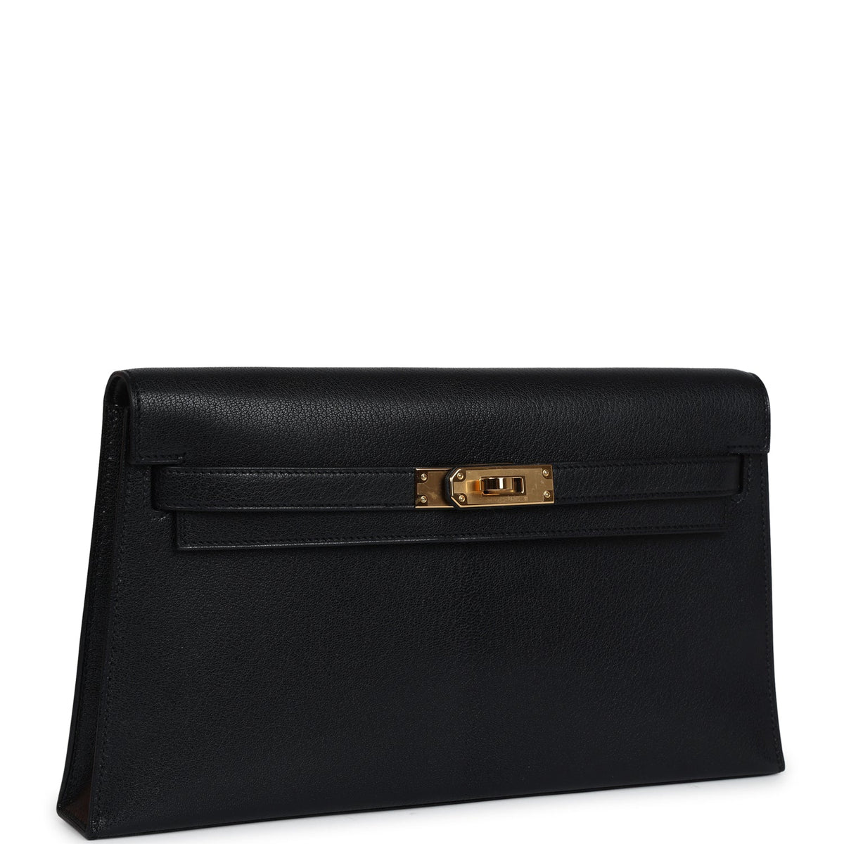 Hermès Kelly Elan Black Chevre Chamkila Gold Hardware