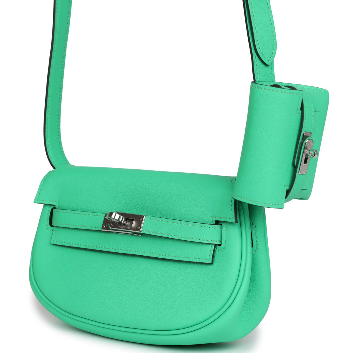 Hermès Kelly Moove Vert Comics Swift Palladium Hardware