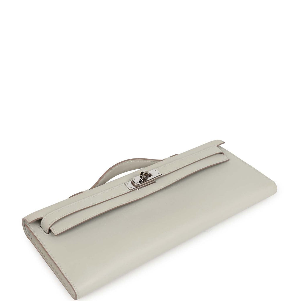 Hermès Kelly Cut Gris Perle Swift Palladium Hardware