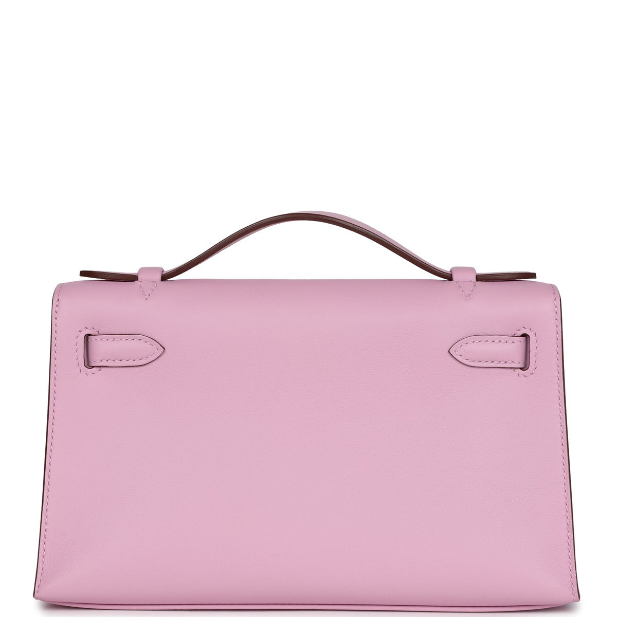 Hermès Kelly Pochette Mauve Sylvestre Swift Rose Gold Hardware