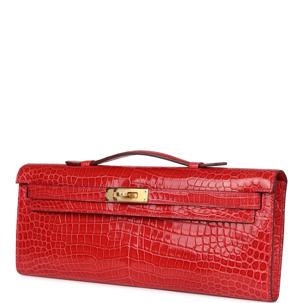 Hermès Kelly Cut Bougainvillea Shiny Faux Leather Gold Hardware