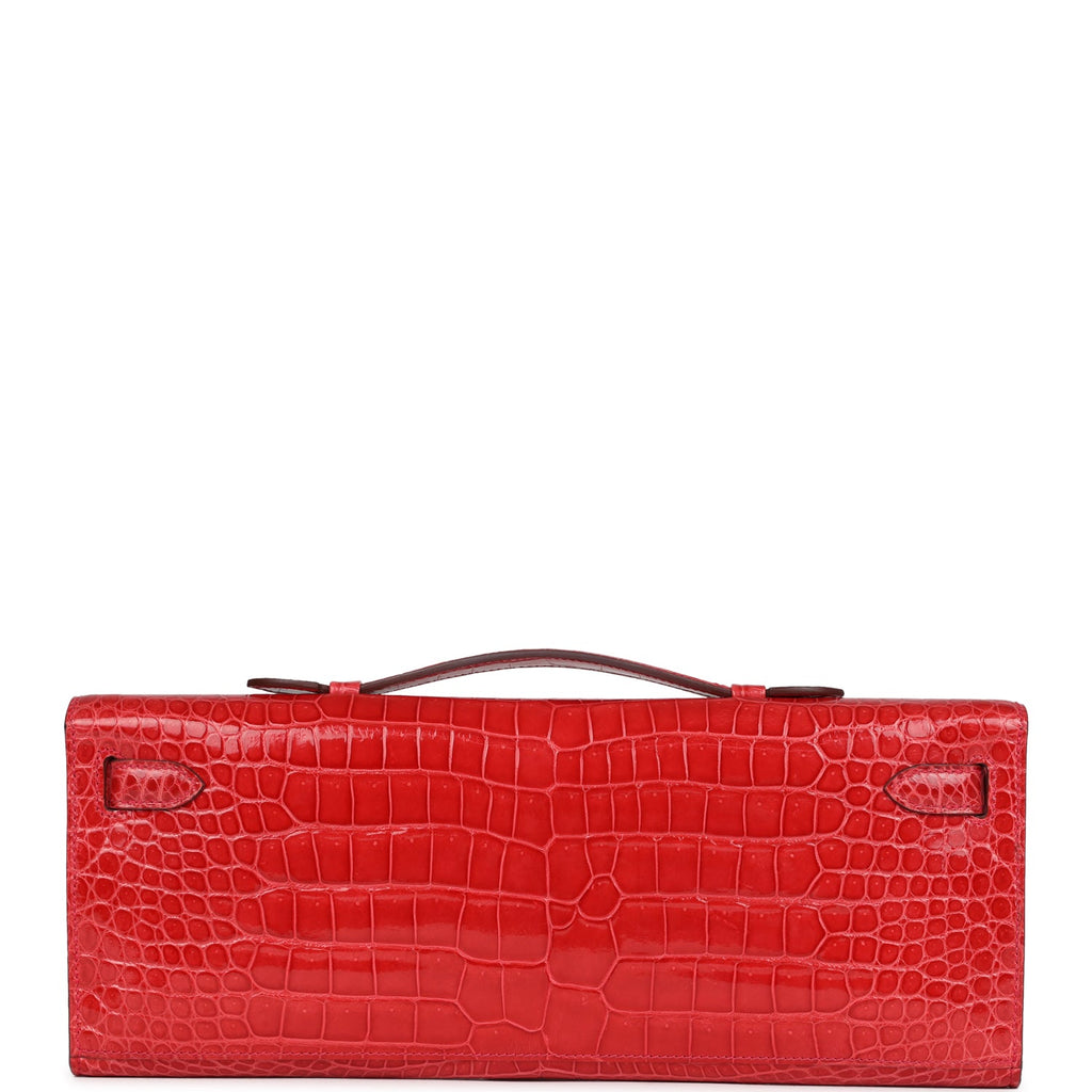 Hermès Kelly Cut Bougainvillea Shiny Faux Leather Gold Hardware