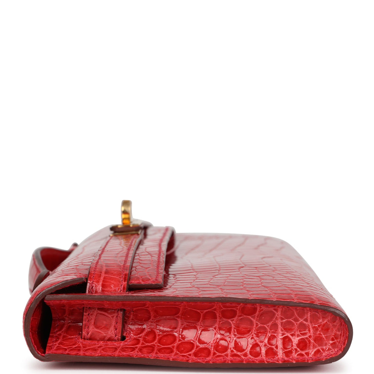 Hermès Kelly Cut Bougainvillea Shiny Faux Leather Gold Hardware