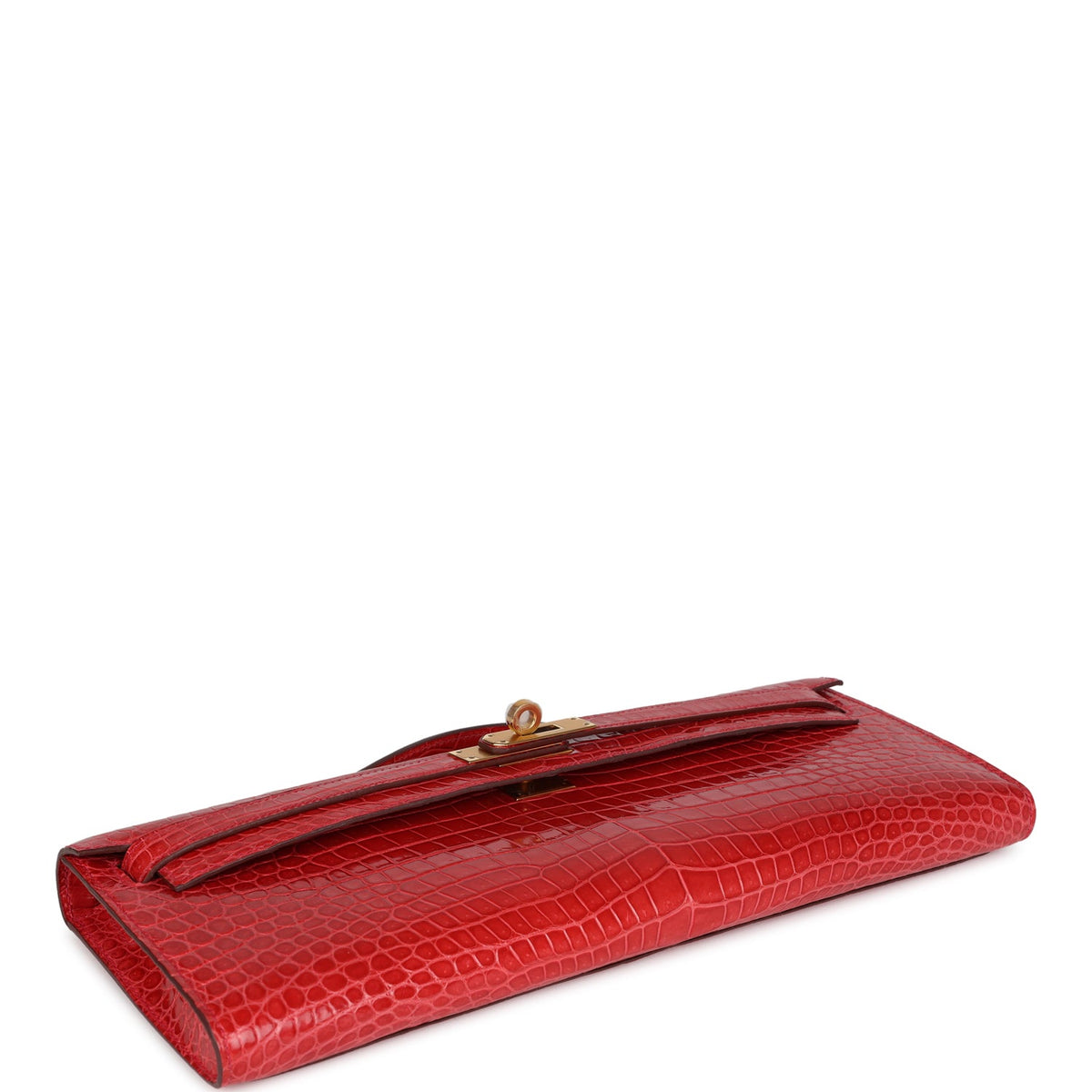 Hermès Kelly Cut Bougainvillea Shiny Faux Leather Gold Hardware