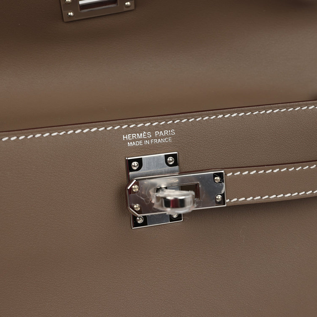 Hermès Kelly Danse Etoupe Swift Palladium Hardware