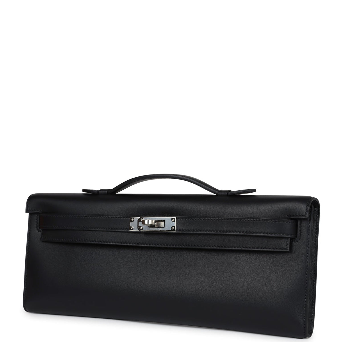 Hermès Kelly Cut Black Swift Palladium Hardware