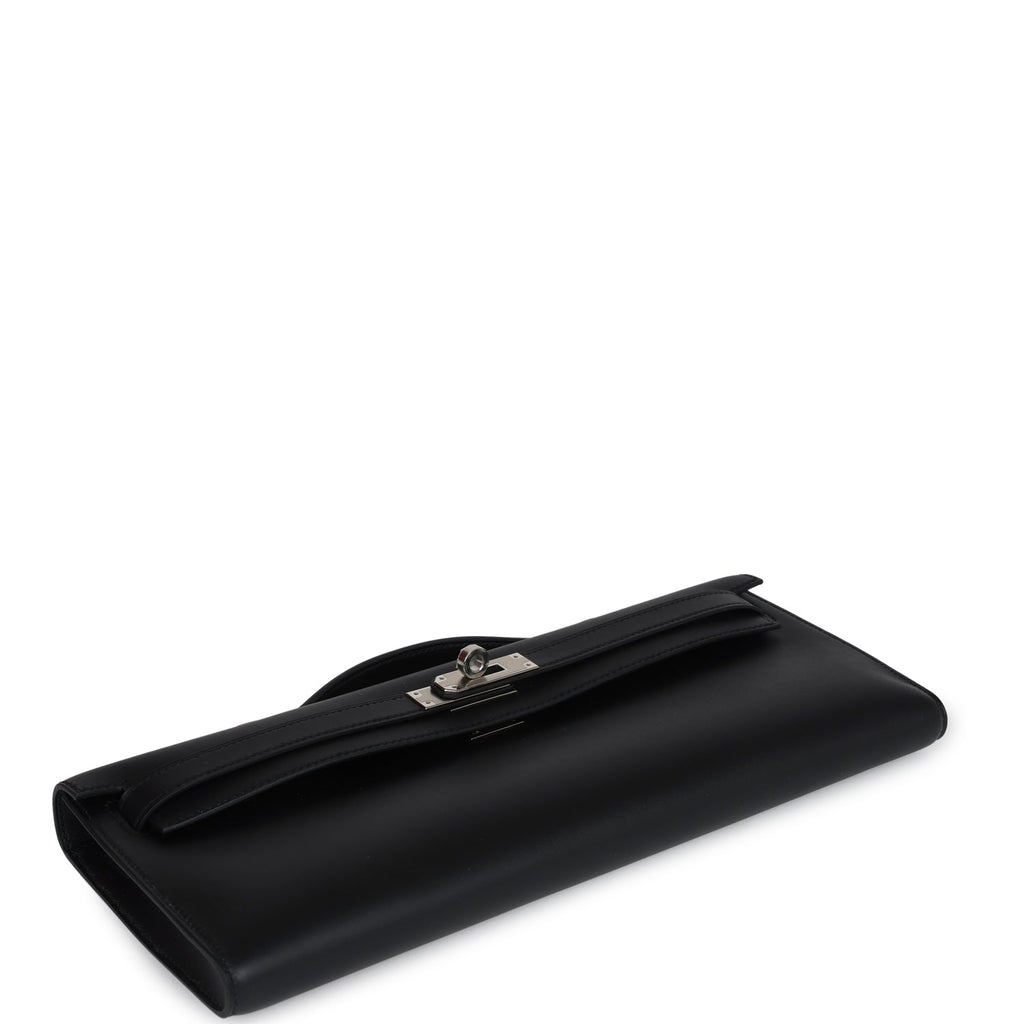 Hermès Kelly Cut Black Swift Palladium Hardware