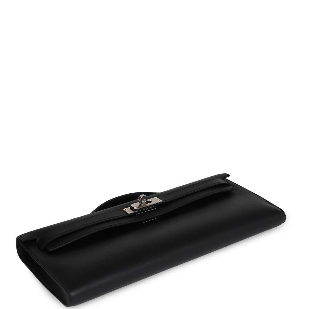 Hermès Kelly Cut Black Swift Palladium Hardware