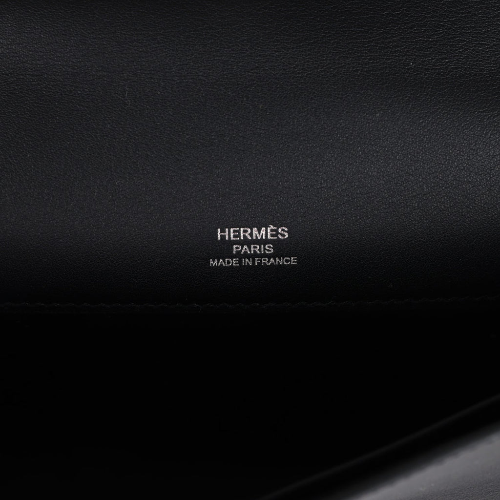 Hermès Kelly Cut Black Swift Palladium Hardware