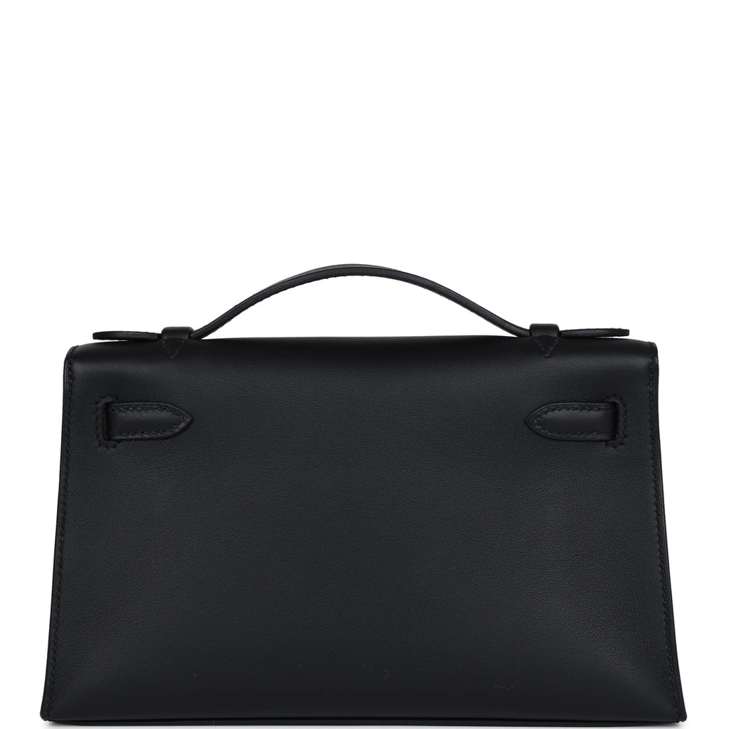 Hermès Kelly Pochette Black Swift Gold Hardware